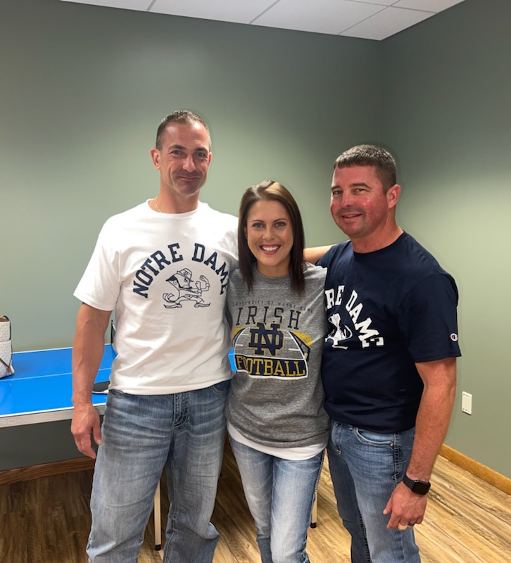 Bauer workers having fun at the office