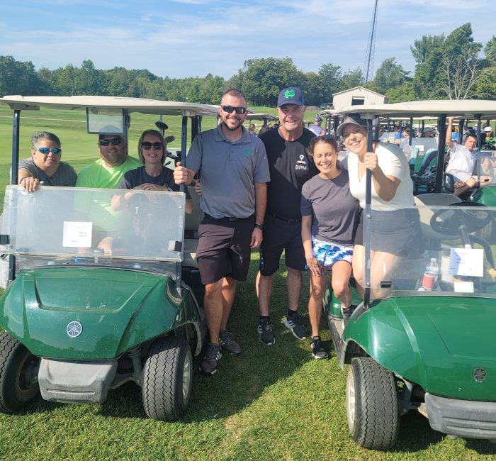 Bauer employees at golf outing