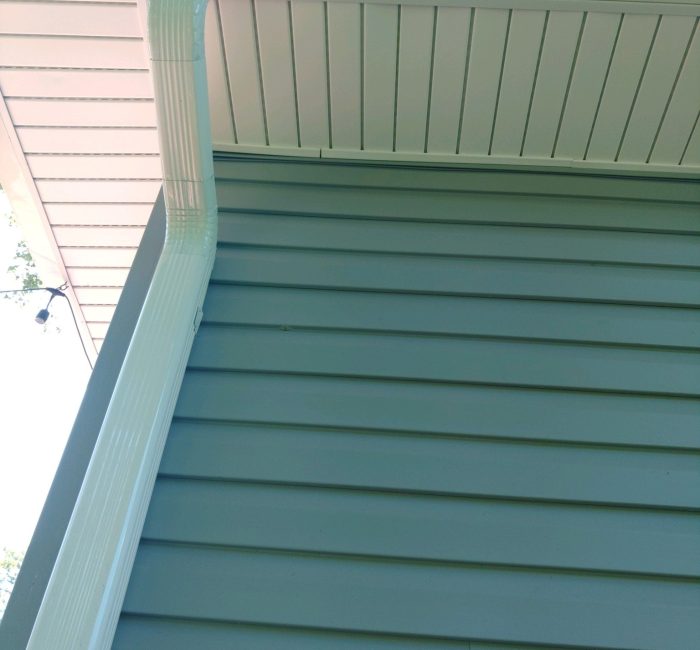White gutter installed by Gutter Solutions of Lake Erie