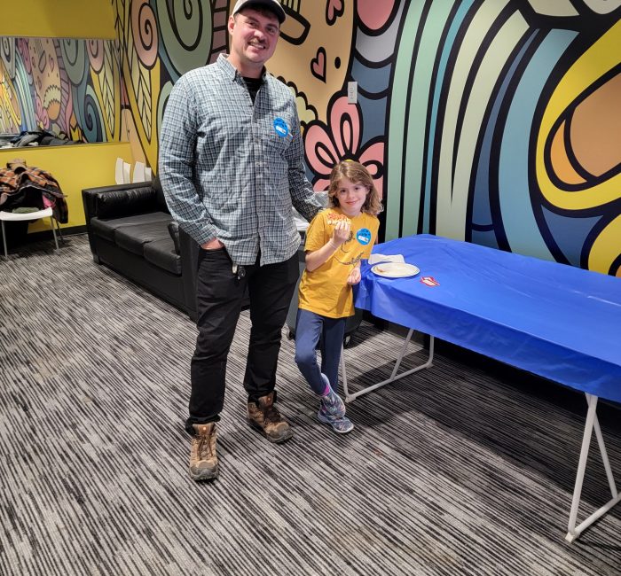 Employee at a family event