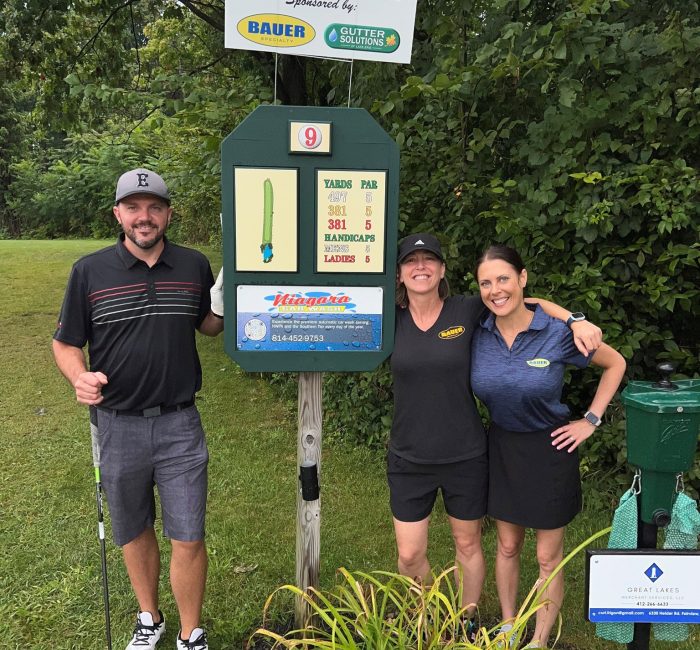 Bauer employees at golf tournament