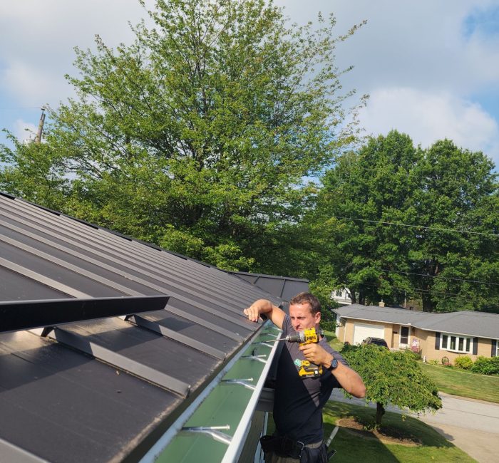 Gutter and snow guard installed by Gutter Solutions of Lake Erie
