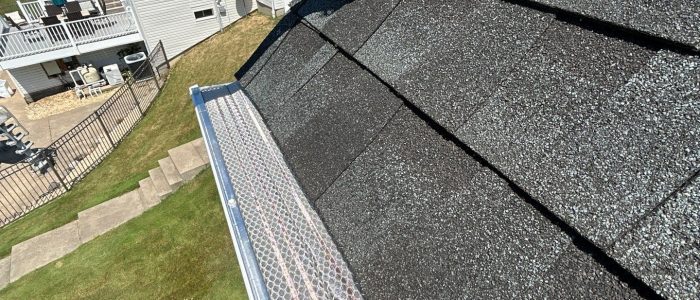 Klean Gutter with asphalt shingle roof