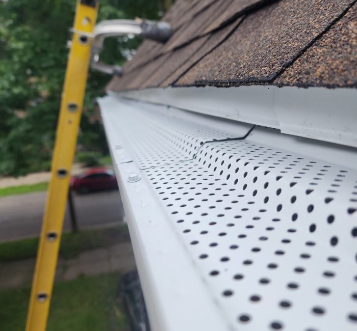 White Shur Flo Gutter Guards